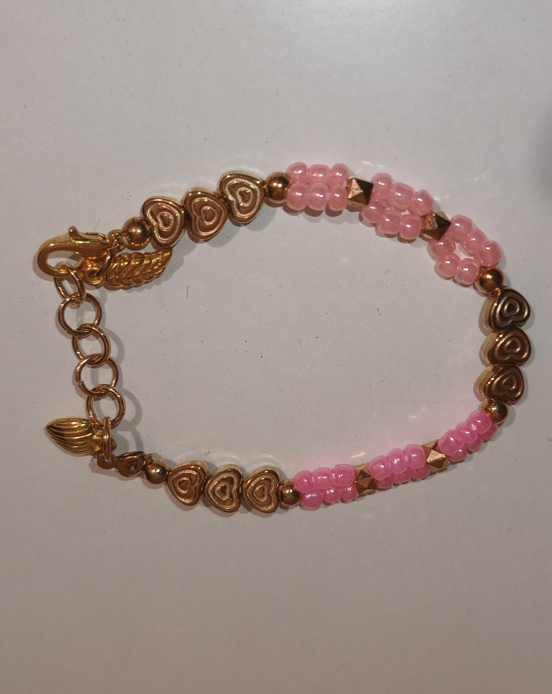 IMG_20251202_135455007 Różowo-złota pięknie zdobiona bransoletka - obrazek 1